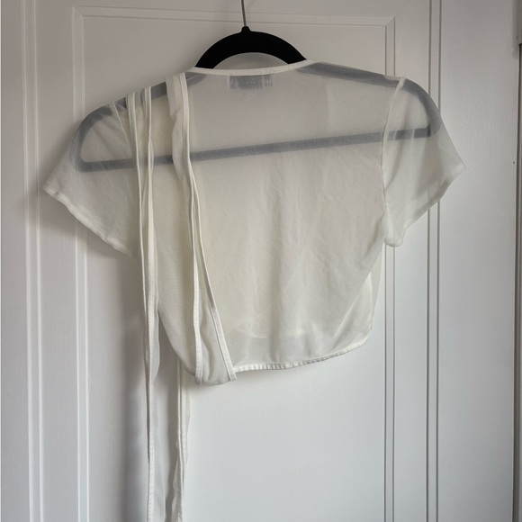 I.AM.GIA Sheer Mesh Wrap Top - Picture 5 of 9